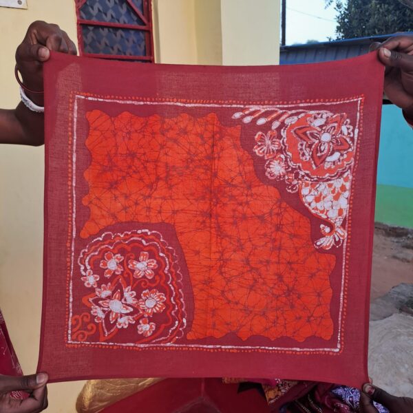 Batik Orange Hanky