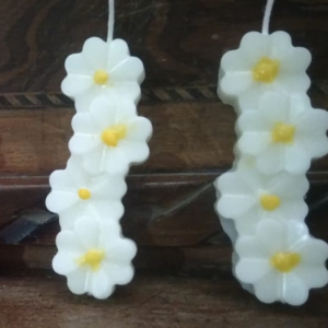 Handmade Candles - White Floral Candles