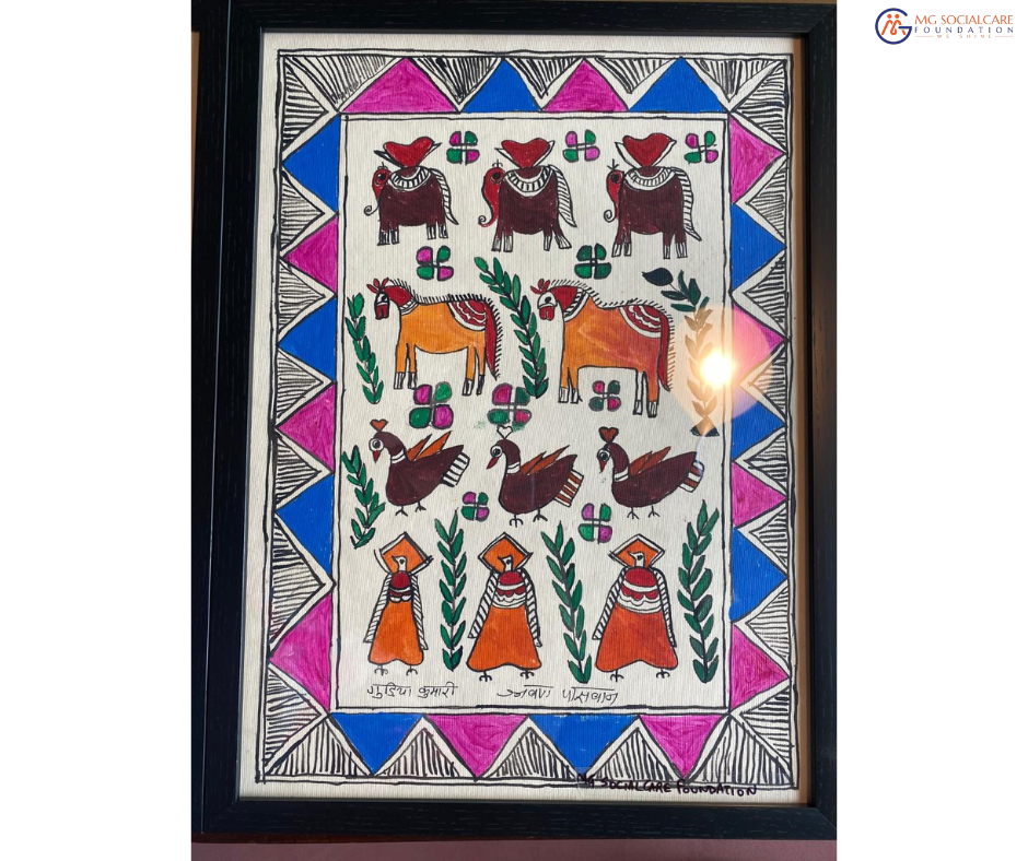 Handmade Madhubani Painting – Unity